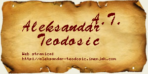 Aleksandar Teodosić vizit kartica